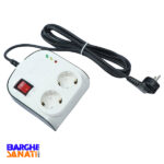 محافظ دو خانه ارت دار با کلید و کابل 3 متری آنالوگ یخچال پارت الکتریک کد 8789