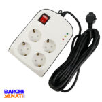 محافظ چهار خانه ارت دار با کلید و کابل 5 آنالوگ کامپیوتر پارت الکتریک کد 8793