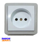 کلید و پریز جور با مغزی سرامیک رو کار شهاب کد 4041