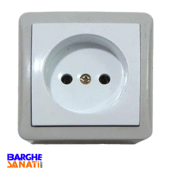 کلید و پریز جور با مغزی سرامیک رو کار شهاب کد 4041